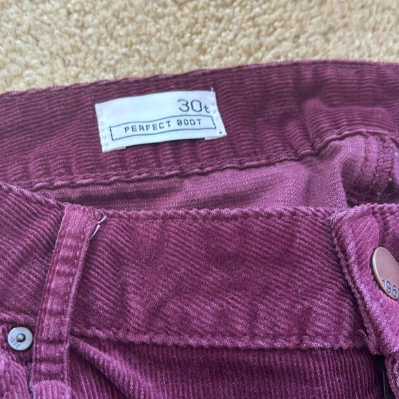 GAP perfect boot corduroy pants 30 Tall - Picture 2 of 4